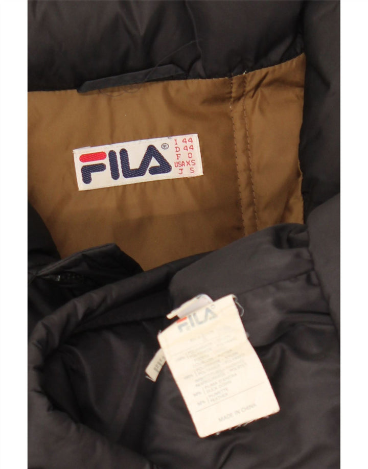 FILA Chaqueta acolchada holgada con capucha para hombre IT 44 XS Black