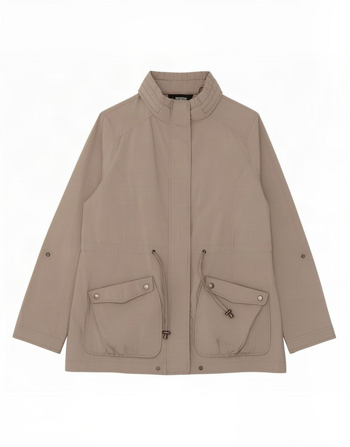 Parka con capucha para mujer M&Co UK 40 Poliéster gris medio