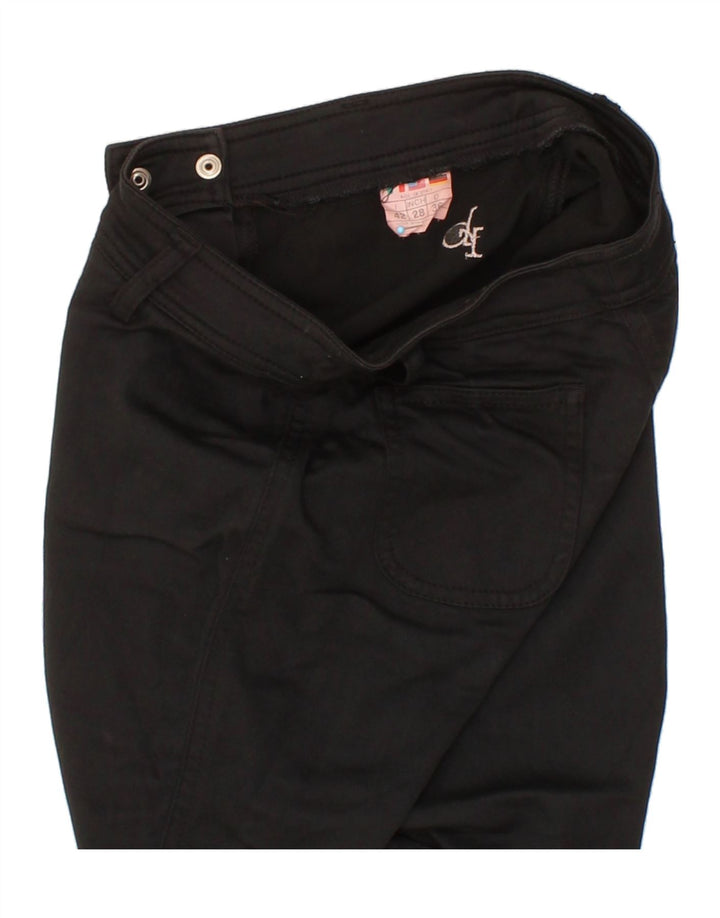 ROCCOBAROCCO Womens Straight Capri Trousers IT 42 Medium W28 L21 Black Vintage Roccobarocco and Second-Hand Roccobarocco from Messina Hembry 