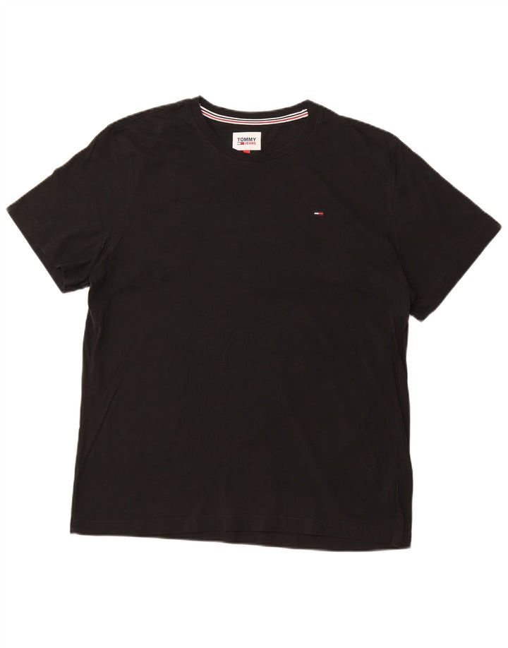 TOMMY HILFIGER Camiseta Hombre Top XL Algodón Negro