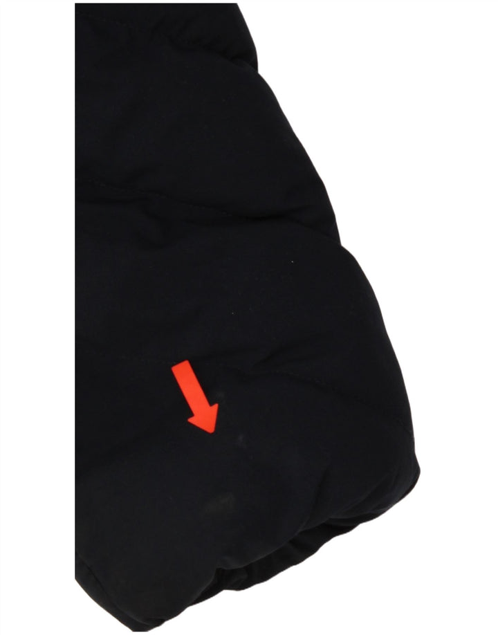 Superdry Abrigo acolchado con capucha para mujer UK 40 Small Poliéster azul marino