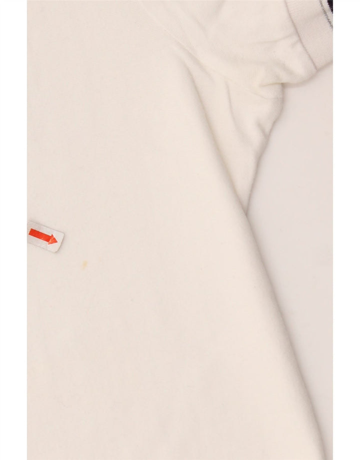 BENETTON Polo para mujer UK 40 Mediano Blanco