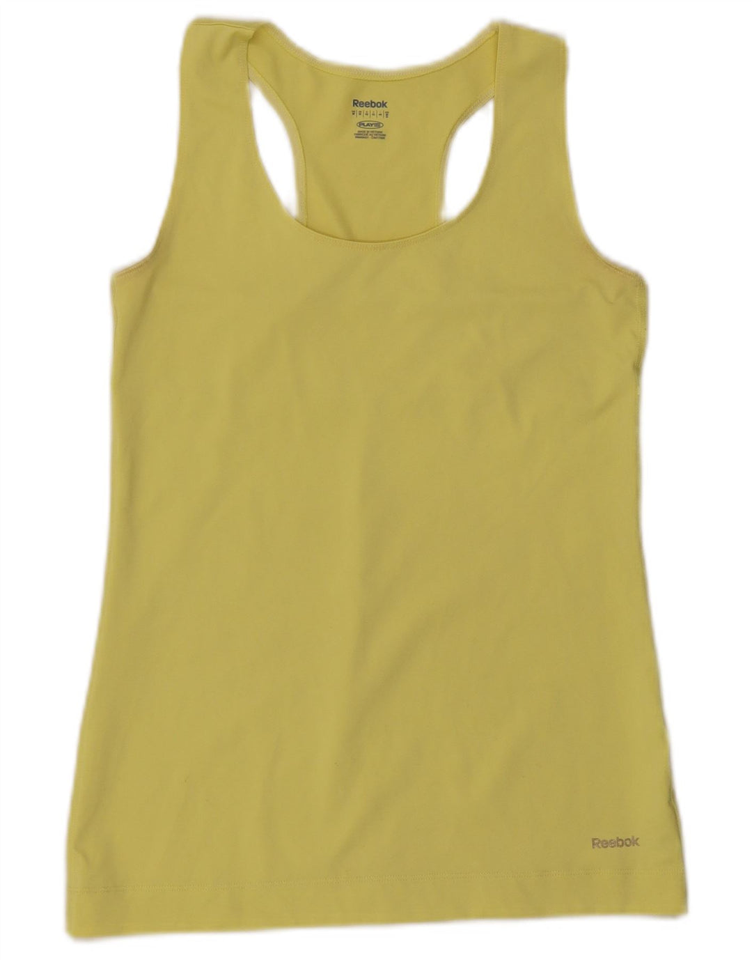 Reebok Mujer Chaleco Top UK 12 Medio Amarillo Poliéster