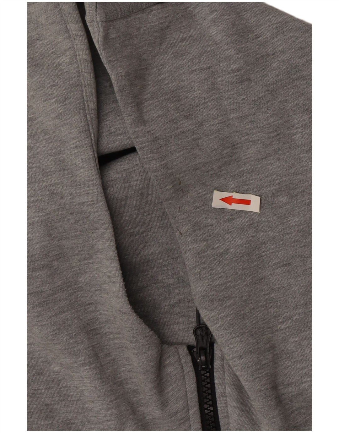 Nike Sudadera con capucha y cremallera para hombre, talla pequeña, algodón moteado gris