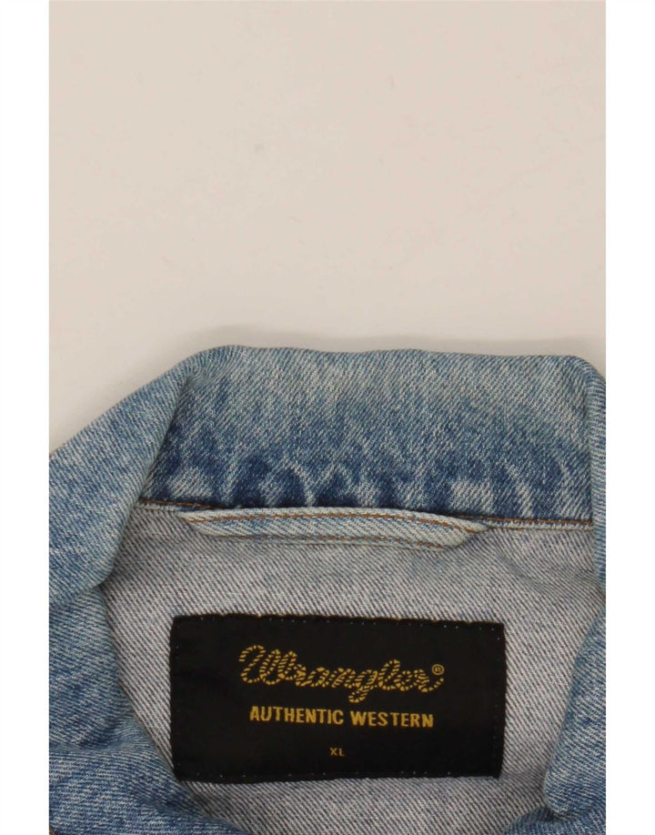 Wrangler Chaqueta Vaquera Occidental para Hombre UK 42 XL Azul