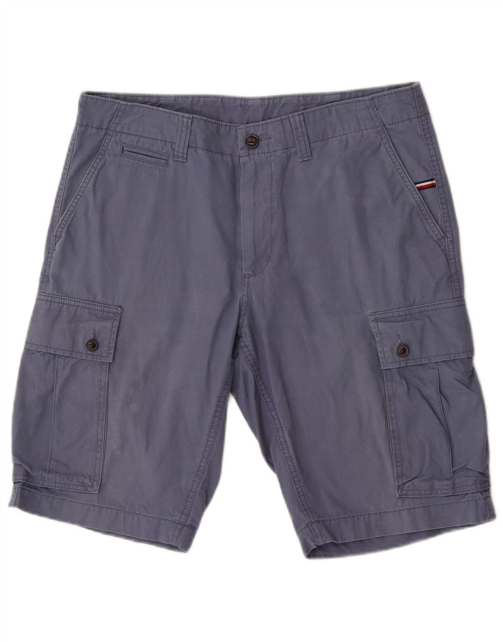 Tommy Hilfiger Shorts Cargo para Hombre W34 Grande Algodón Azul Marino