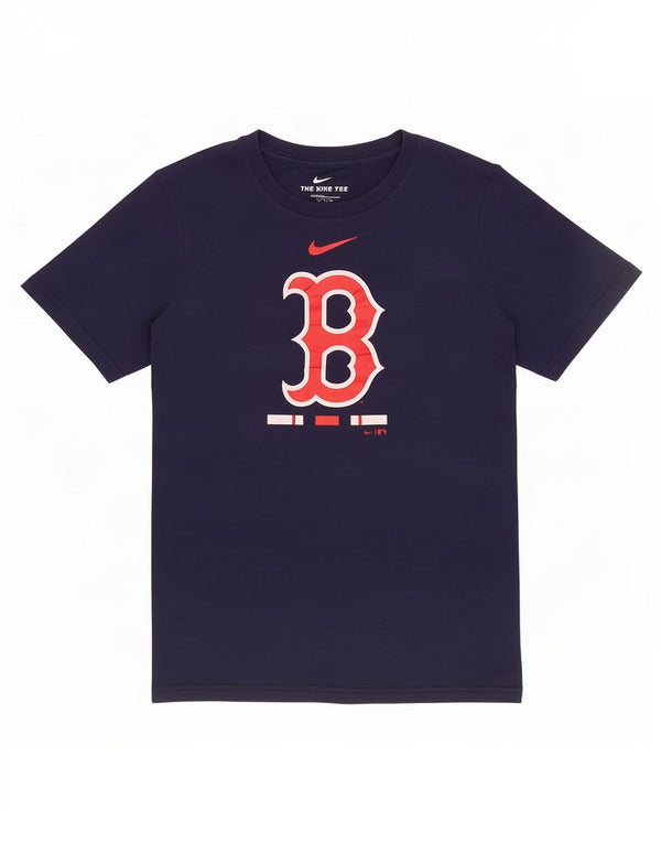 Nike Camiseta gráfica Boston Red Sox para niños de 10 a 11 años, tamaño mediano, azul marino