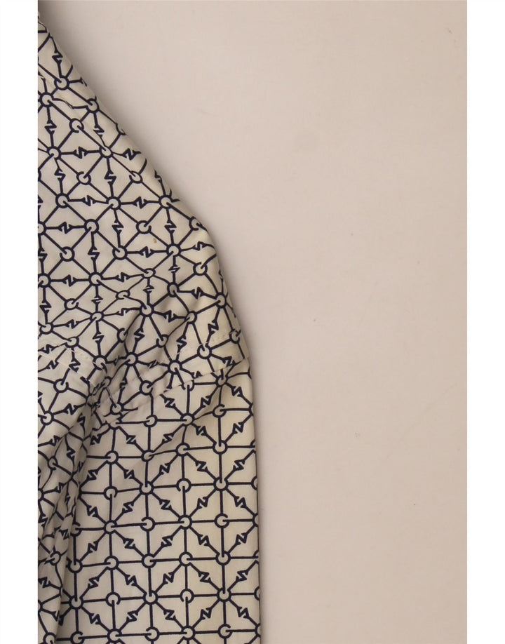 G-STAR Mens Extra Slim Fit Shirt Small White Geometric Cotton