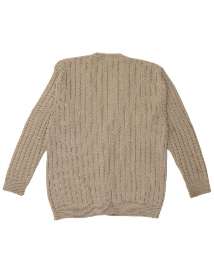 Explorer - Cárdigan para hombre IT 52 grande de lana beige