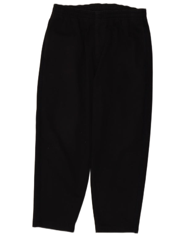 Adidas Pantalones casuales cónicos para hombre mediano W32 L26 poliéster negro