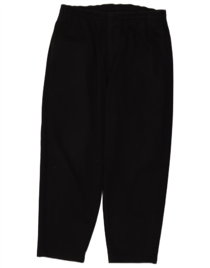 Adidas Pantalones casuales cónicos para hombre mediano W32 L26 poliéster negro