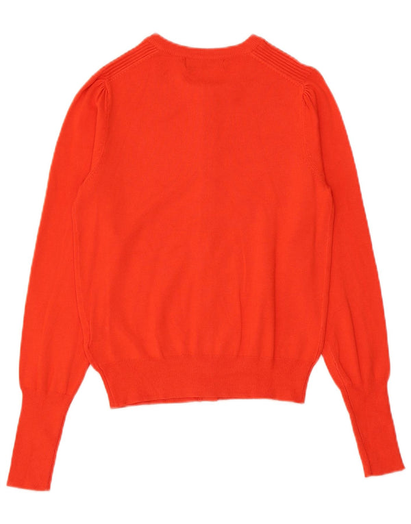 Marks & Spencer Suéter tipo cárdigan corto para mujer UK 8 Small Viscosa naranja
