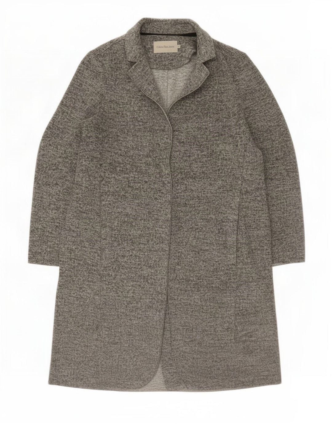 Calvin Klein Jeans Abrigo para mujer UK 40 XL Poliéster moteado gris