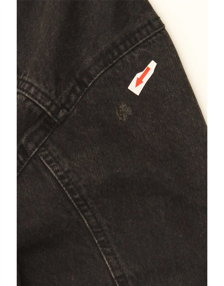 Zara Chaqueta Vaquera Mujer UK 46 Grande Algodón Negro