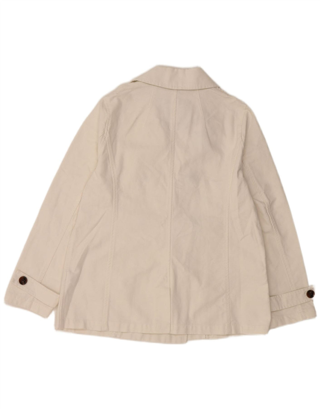 CREW CLOTHING Chaquetón para mujer UK 46 Grande Algodón blanco