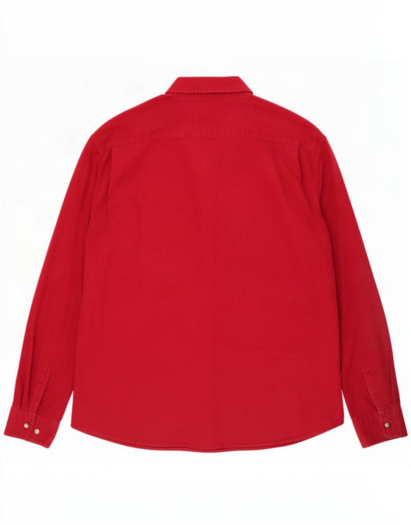 Camisa Wrangler Hombre XL Algodón Rojo