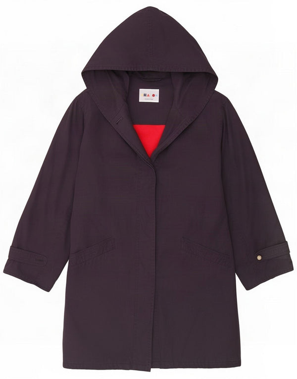 Abrigo con capucha Charon para mujer ES 40 XL Poliéster morado