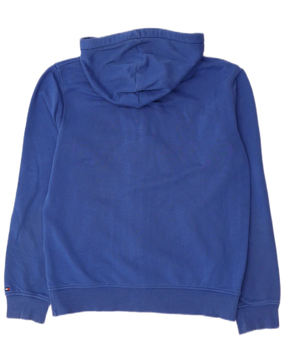 Tommy Hilfiger Sudadera con capucha y cremallera gráfica para hombre Azul medio Colorblock