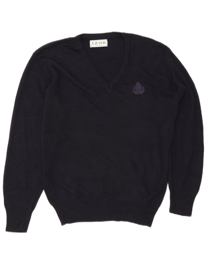 IZOD Suéter con Cuello en V para Hombre Pequeño Azul Marino Acrílico