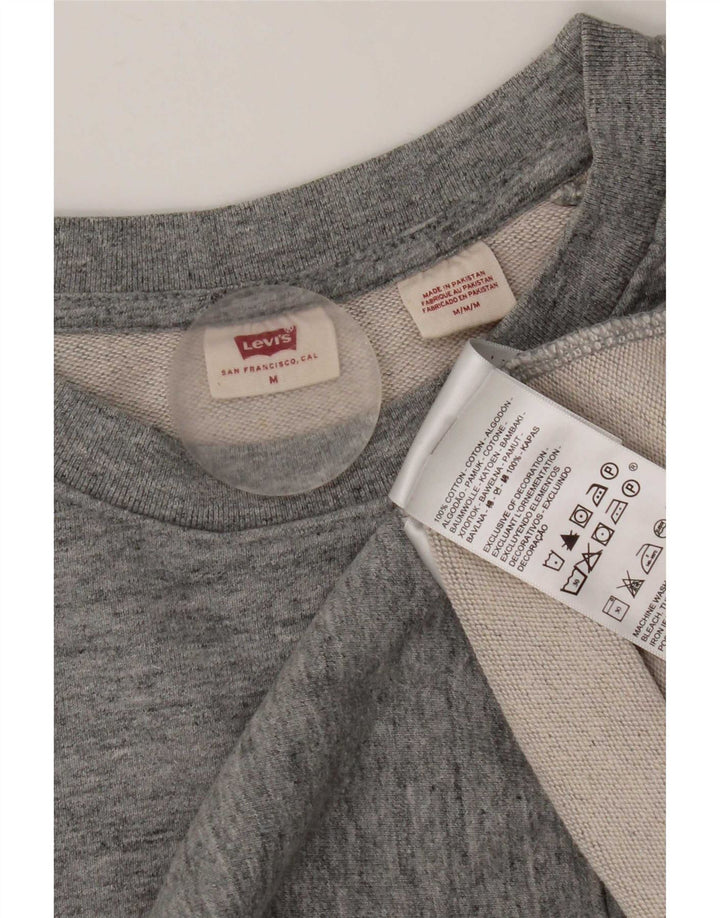Levi's Sudadera tipo jersey para mujer UK 14 Algodón moteado gris medio