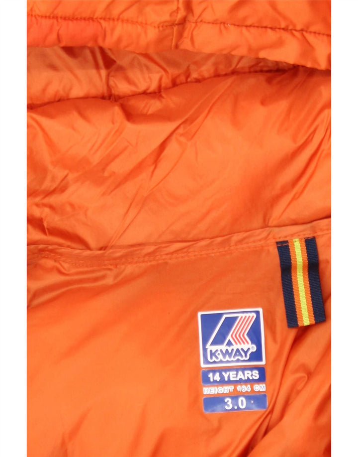 K-Way Chaqueta acolchada con capucha para niño 13-14 años Naranja Poliéster