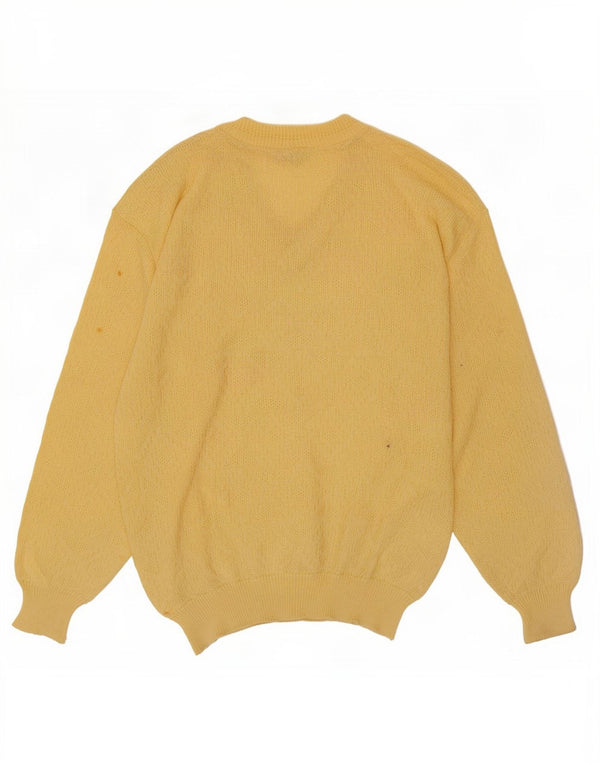 Adler Jersey Suelto con Cuello En V para Hombre IT 50 Medium Yellow Geométrico