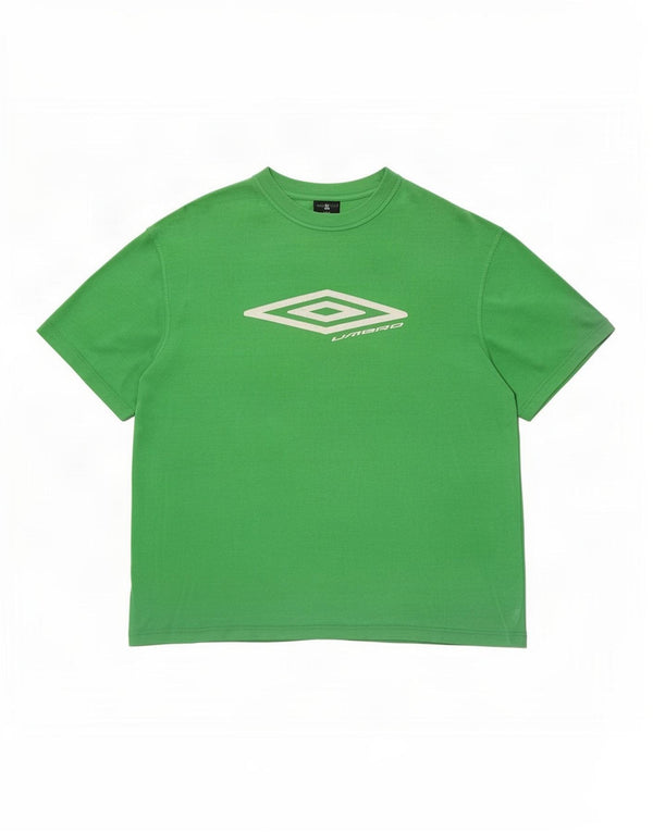 Umbro Hombre Camiseta Gráfica Top Algodón Verde Medio