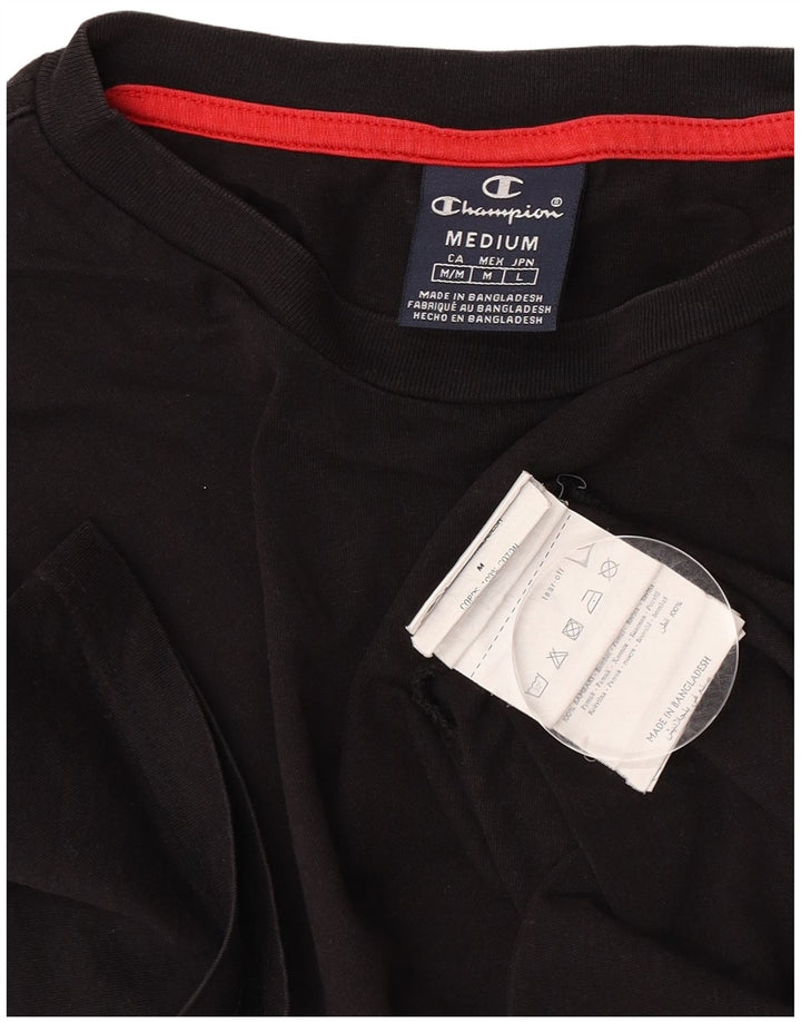 Champion Camiseta Hombre Top Medium Negro Algodón
