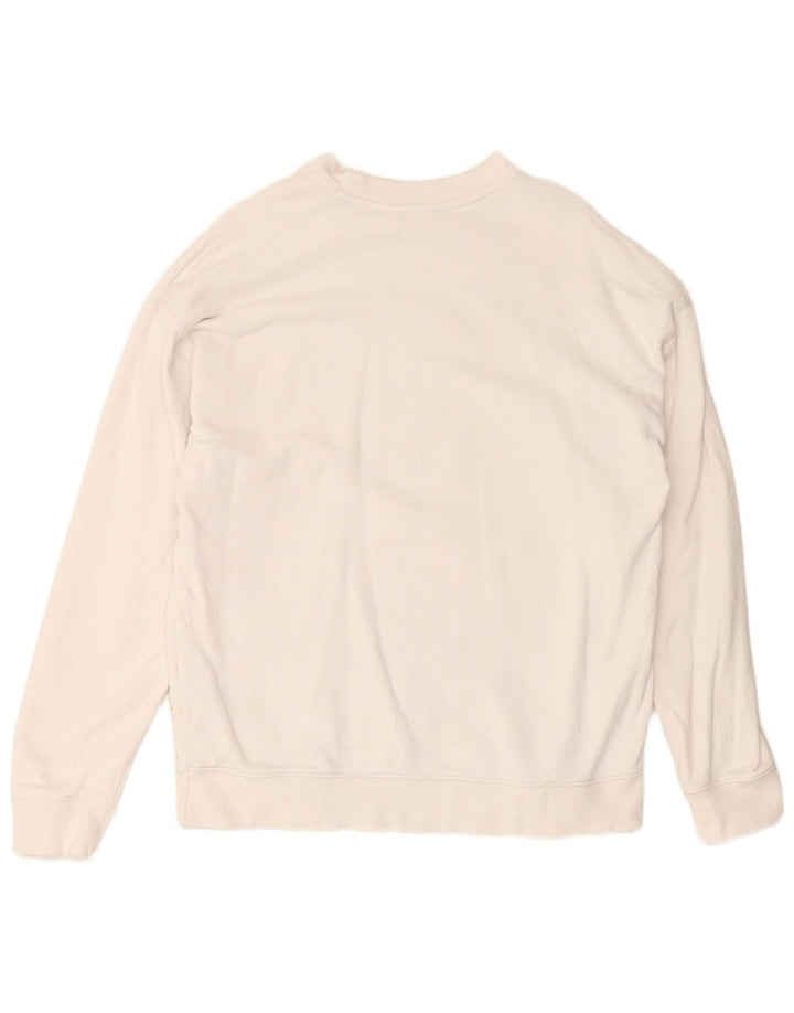 ADIDAS Sudadera gráfica para mujer Jumper UK 14 Grande Algodón blanco