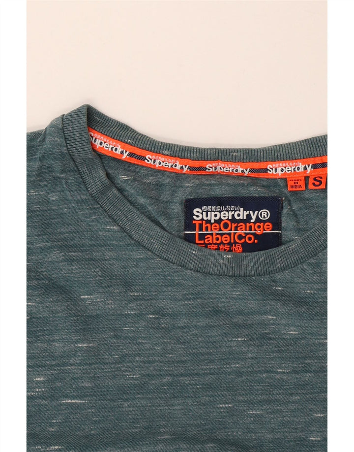 Superdry Camiseta para Hombre Top Small Verde Moteado