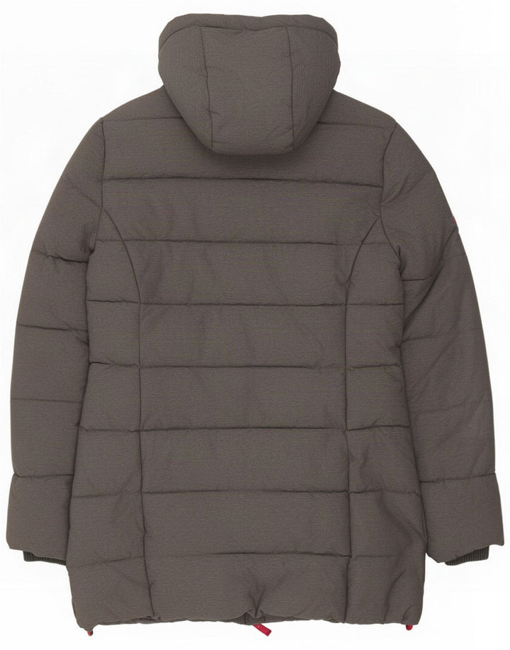 Chaqueta acolchada con capucha Superdry para mujer UK 8 Small Grey Nylon