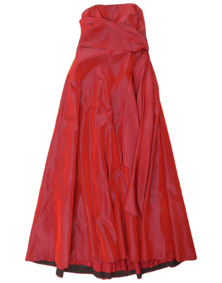 Vestido maxi sin tirantes para mujer Debut UK 42 Viscosa roja mediana