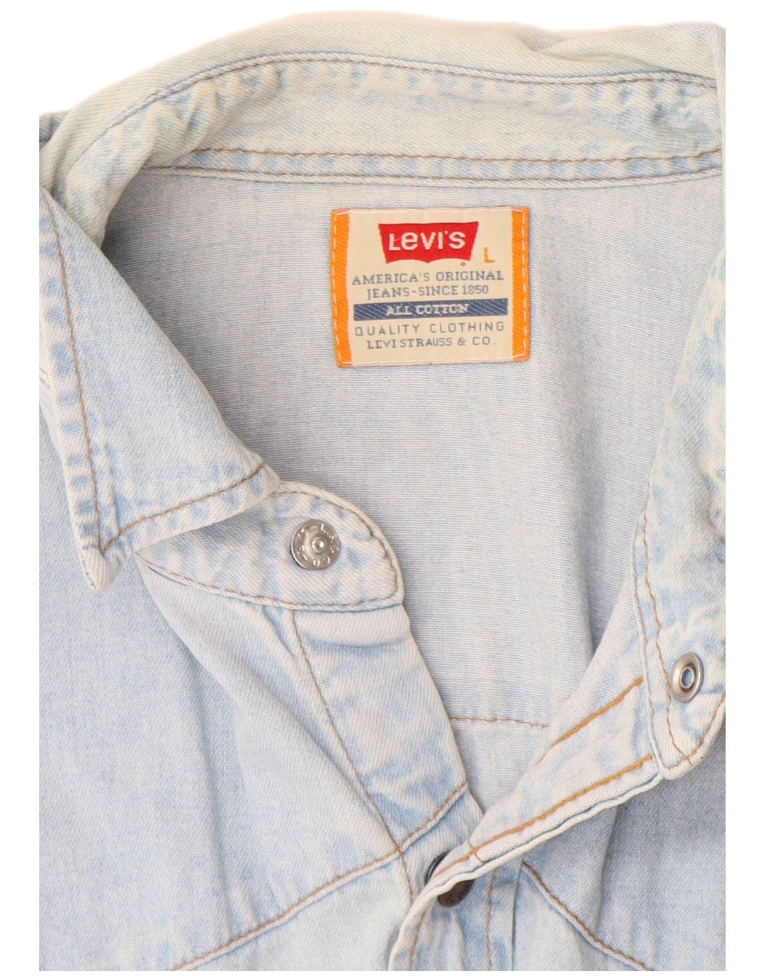 Camisa vaquera Levi's para hombre de algodón azul grande