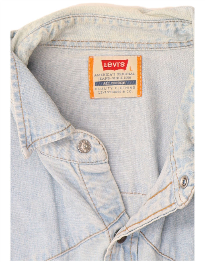 Camisa vaquera Levi's para hombre de algodón azul grande