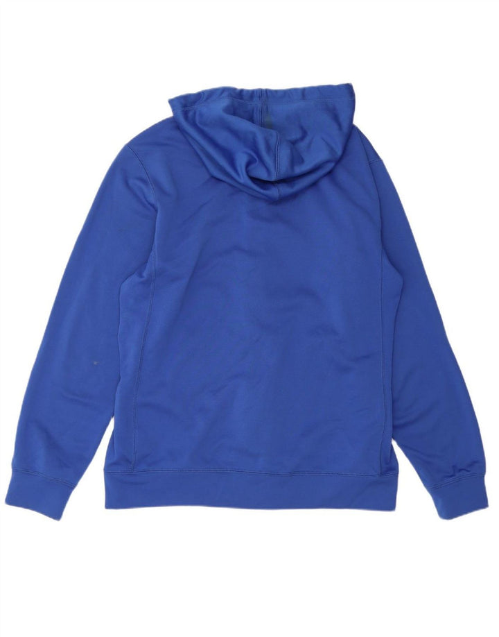 NIKE Mens Therma-Fit Zip Hoodie Sweater Medium Blue Polyester
