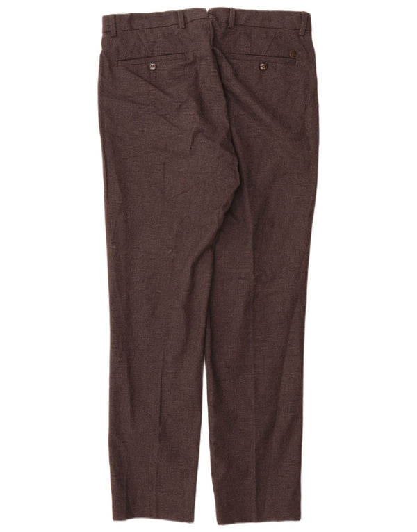 Massimo Dutti Pantalón Casual Hombre EU 42 Large W32 L32 Gris Pata De Gallo