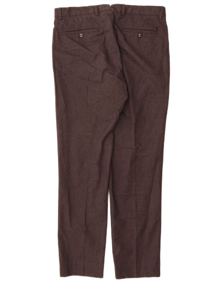 Massimo Dutti Pantalón Casual Hombre EU 42 Large W32 L32 Gris Pata De Gallo