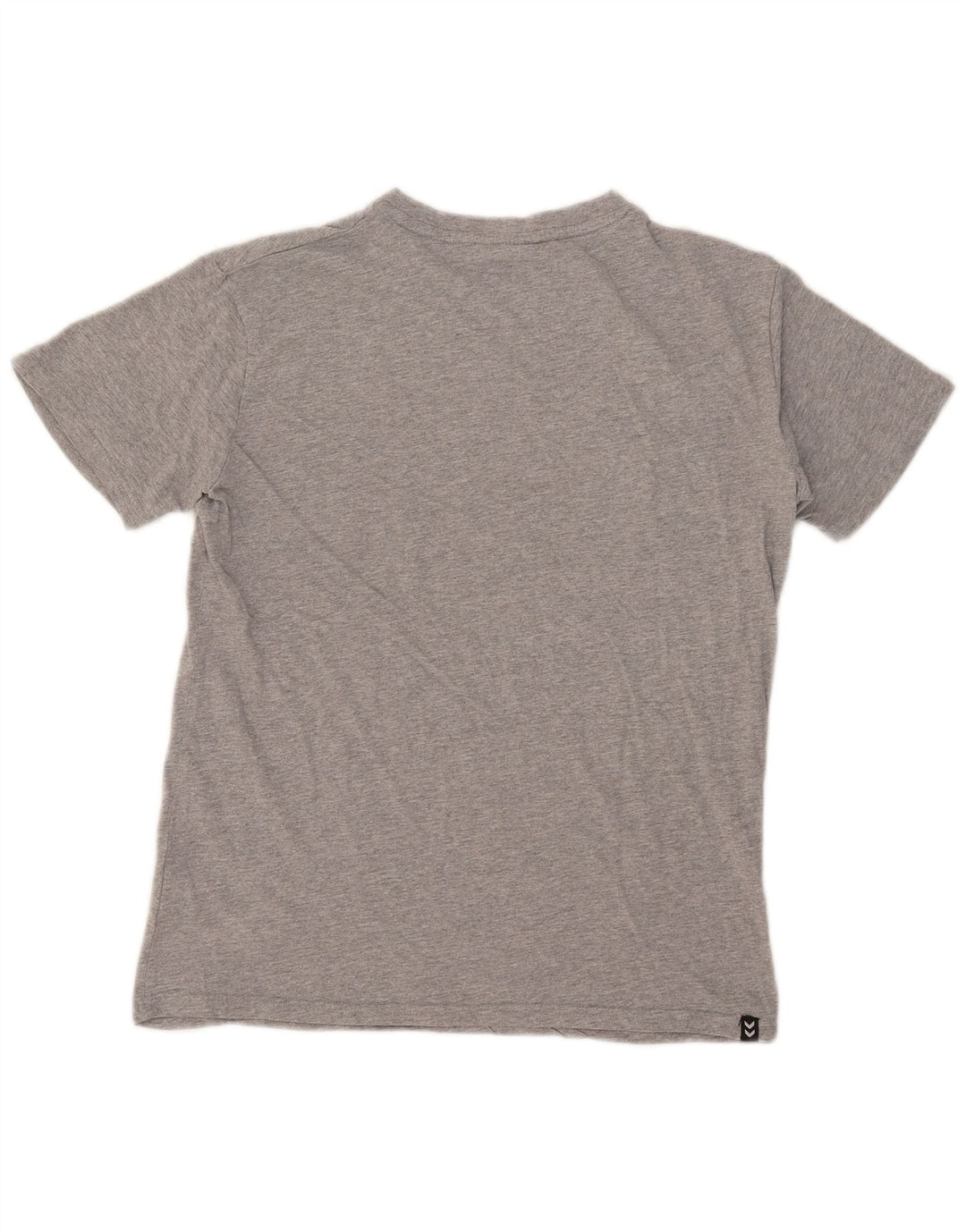 Hummel Camiseta gráfica para hombre Top de algodón moteado gris medio