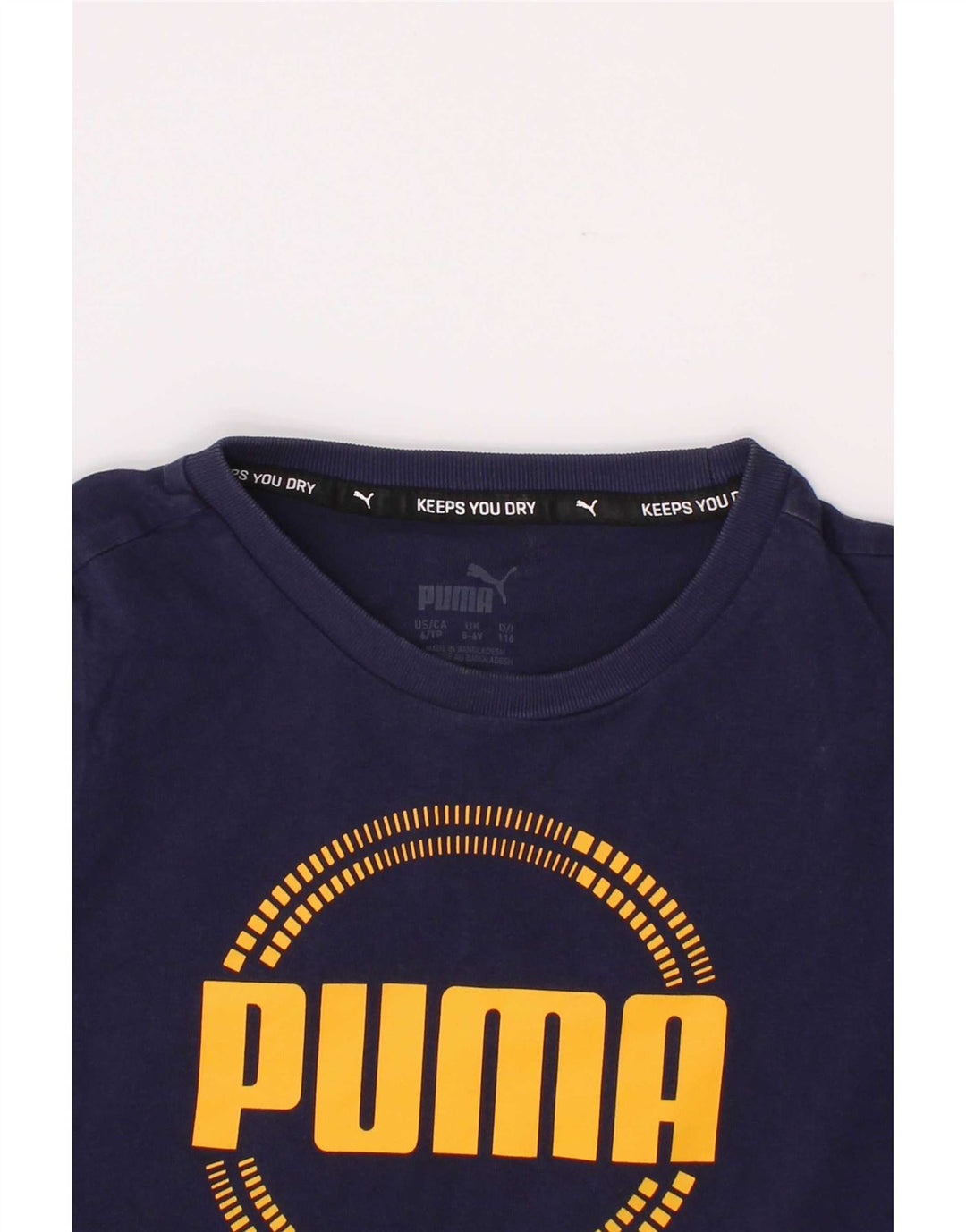 Puma Camiseta Gráfica Niño Top 5-6 Años Azul Marino