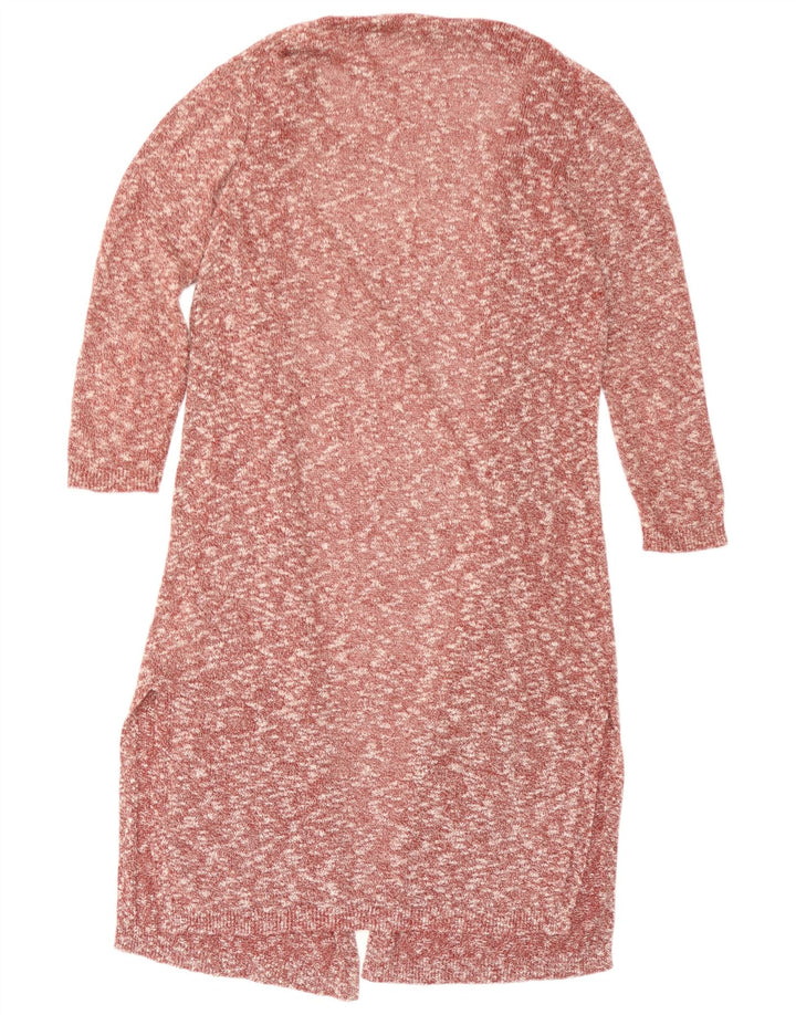 Massimo Dutti Cárdigan Largo para Mujer UK 44 Medio Rojo Moteado