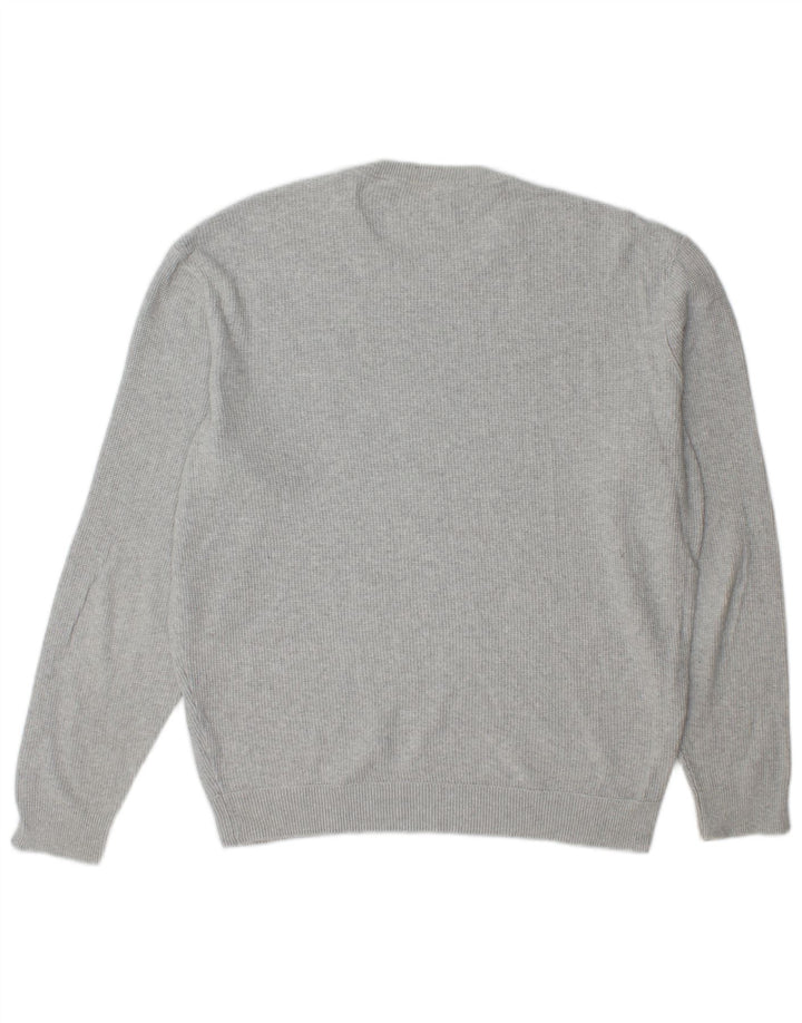 Zara Hombre Jersey Cuello Redondo Jersey Algodón Gris Medio