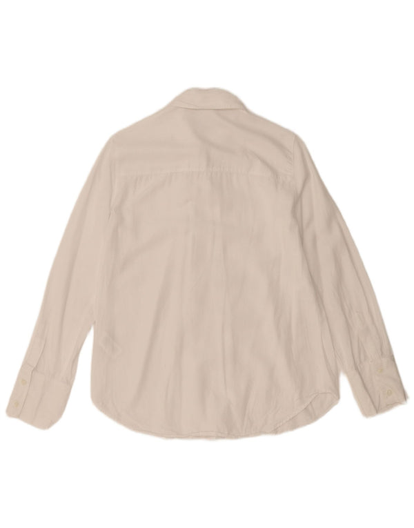 Zara Mujer Camisa UK 10 Small White Lyocell
