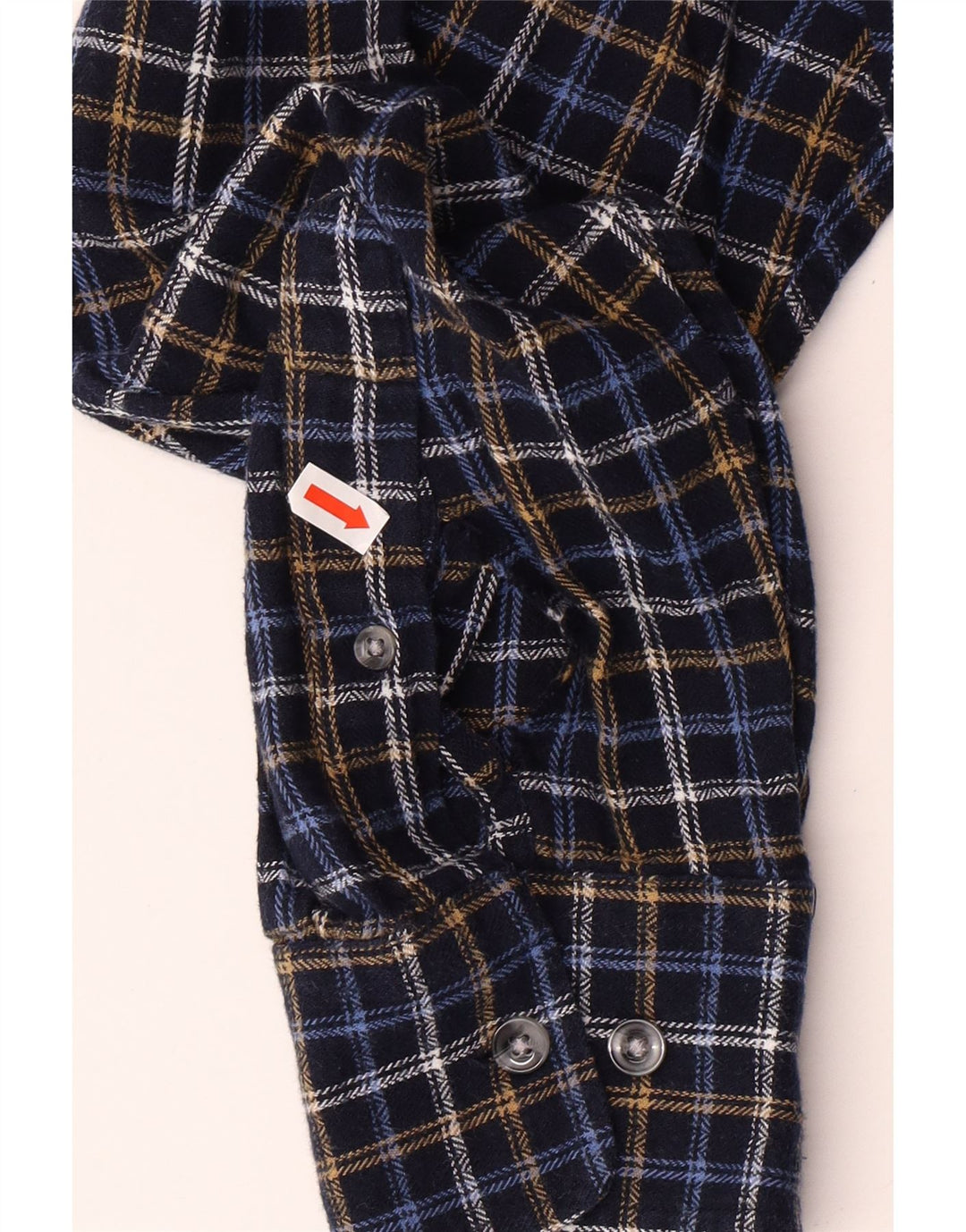 KINGFIELD Camisa de franela para hombre Algodón a cuadros azul marino grande