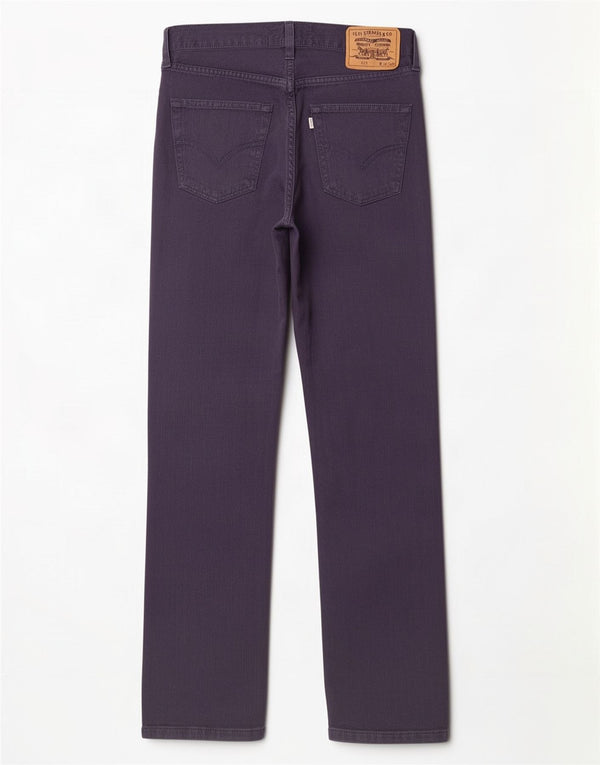 Levi's Mujer 495 Pantalones Casuales Rectos W28 L28 Algodón Azul Marino