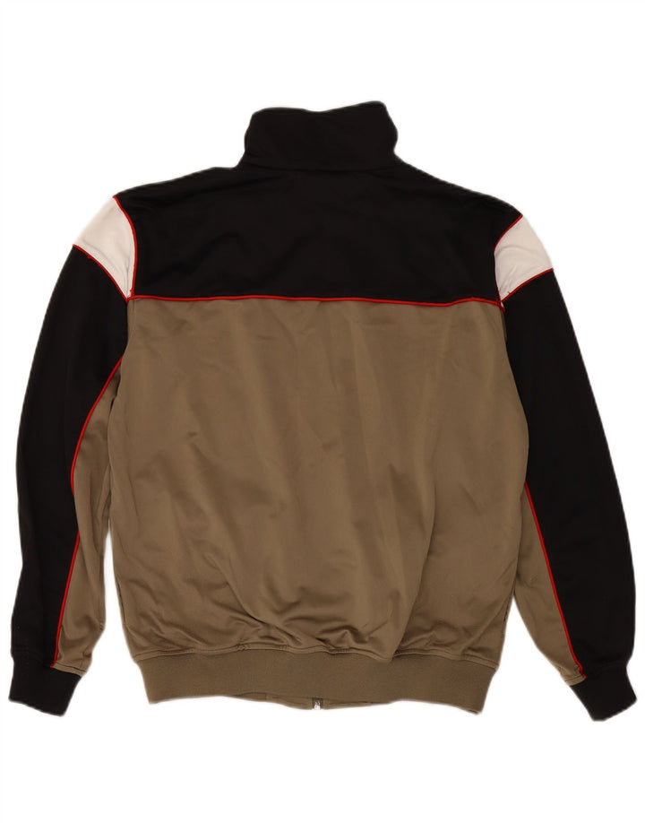 Kappa Hombre Chaqueta De Chándal Top Marrón Medio Poliéster Color Block