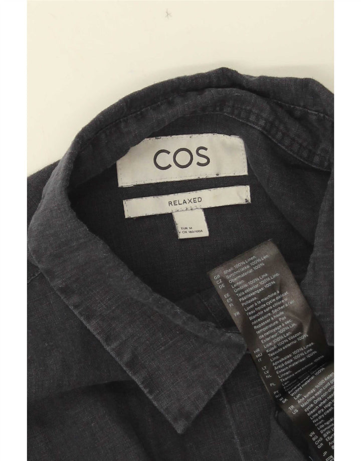 Camisa de corte relajado para hombre Cos Lino azul marino mediano