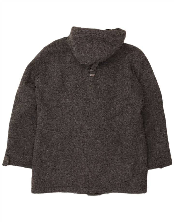 Marc O'Polo Chaqueta acolchada con capucha para hombre UK 40 Large Grey Wool