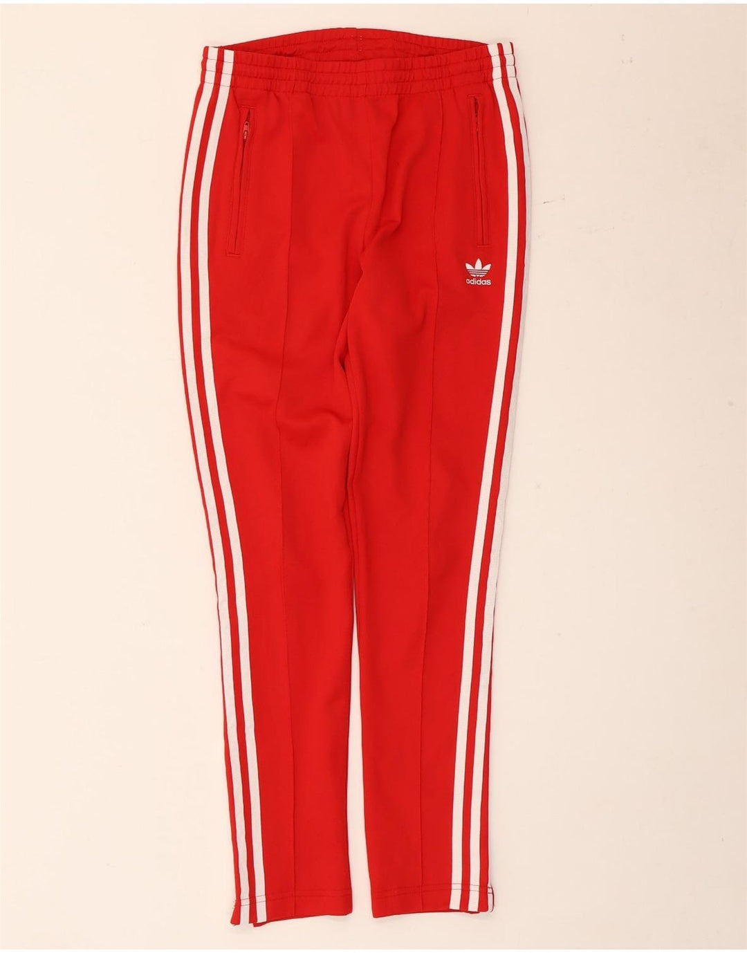Adidas Pantalones de chándal para mujer UK 8 Small Rojo Poliéster