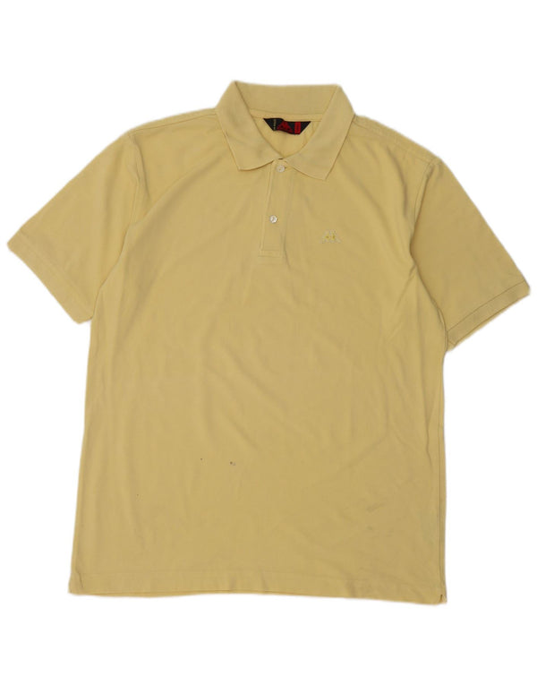 Polo Kappa Hombre Grande Amarillo Algodón