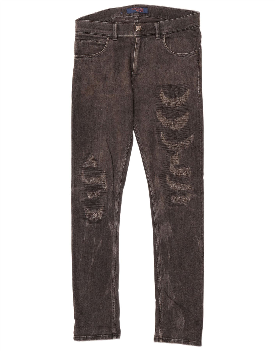 Vaqueros Trussardi Hombre Desgastados Slim W33 L34 Algodón Negro